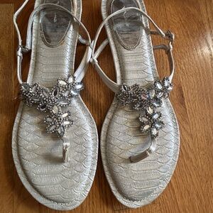 Elegant Nina Silver Embellished Women's Sandals